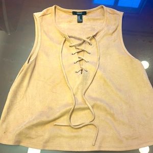 Forever 21 tan suede in size medium